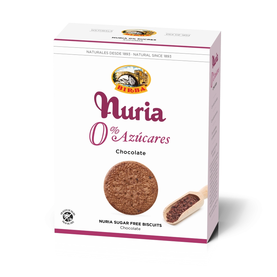 Asortiment De Biscuiti Fara Zahar Cu Pepite de Cacao Nuria 405G 0